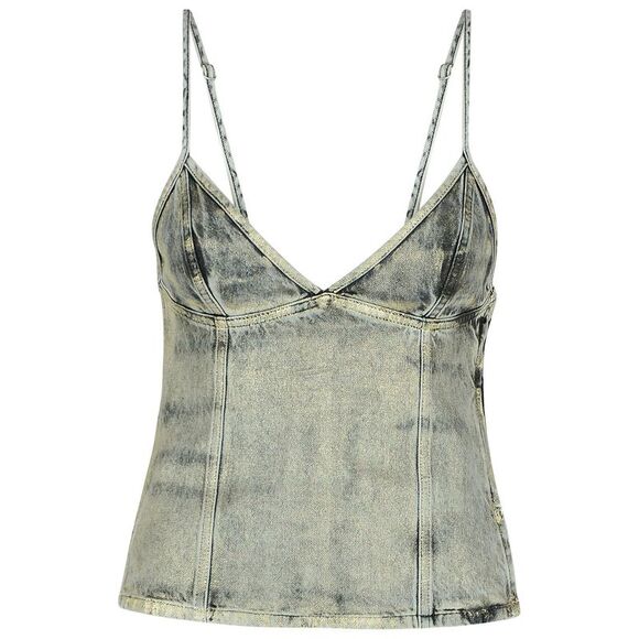 Diesel 'Fulsy' Silver Denim Tank Top Women